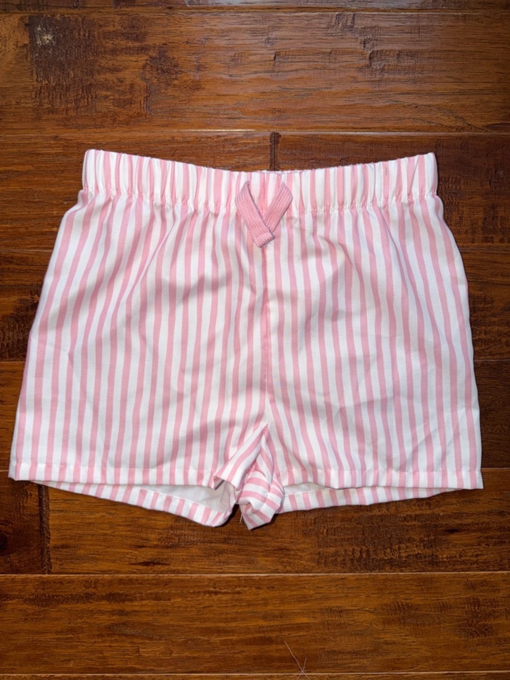 Tahari Girl Pink & White Striped Lightweight Shorts, size 10/12